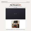 Electric Fireplace TV Stand for TVs up to 65 Inch, Modern Media Console Entertainment — TV size fit diagram