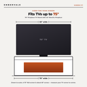 70" Fireplace TV Stand with 42" Electric Fireplace, Farmhouse TV Stand for 65 75 Inch — TV size fit diagram