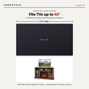 TV Stand for TVs Up to 65 Inch, Electric Fireplace TV Console w/Remote Control, Overheat — TV size fit diagram