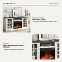 Electric Fireplace TV Stand, Modern Media Console Entertainment Center, Storage Cabinets — key features