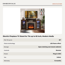 Electric Fireplace TV Stand for TVs up to 65 Inch, Modern Media Console Entertainment — specifications