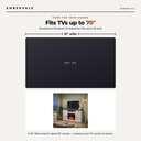 Farmhouse Fireplace TV Stand for TVs up to 70 Inch, Entertainment Center with 23 Inch — TV size fit diagram
