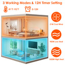 Heat modes and 12-hour timer