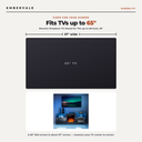 Electric Fireplace TV Stand for TVs up to 65 Inch, 18" Firebox for Living Rooms — TV size fit diagram
