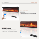 3-Sided Wall Mount Electric Fireplace, Recessed & Built-In Design with WiFi Remote, 1500W — key features