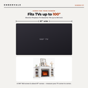Electric Fireplace TV Stand for TVs up to 100 Inch, Farmhouse Media Console Entertainment — TV size fit diagram
