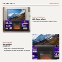 Electric Fireplace TV Stand, Glass Front, Modern Media Console Entertainment Center — key features