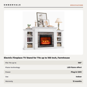 Electric Fireplace TV Stand for TVs up to 100 Inch, Farmhouse Media Console Entertainment — specifications