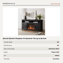 58 Inch Electric Fireplace TV Stand for TVs up to 65 Inch, Farmhouse Media Console — specifications