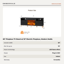 65" Fireplace TV Stand w/ 23" Electric Fireplace, Modern Media Entertainment Center — specifications
