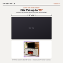 Fireplace TV Stand for TVs Up to 75 Inch, Electric Media Entertainment Center — TV size fit diagram