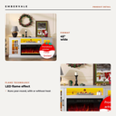 45 Inch Electric Fireplace TV Stand, Modern Media Console Entertainment Center, Storage — key features