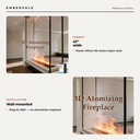 47 Inch Ultra-Slim Water Mist Fireplace, Wall-Mounted Linear Vapor Electric Fireplace — key features