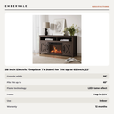 58 Inch Electric Fireplace TV Stand for TVs up to 65 Inch, 23" Firebox, Farmhouse Media — specifications
