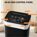 Tower heater control panel