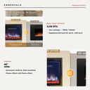 60 Inch Recessed Electric Fireplace, 750W/1500W Wall-Mounted Linear Fireplace with Smart — key features