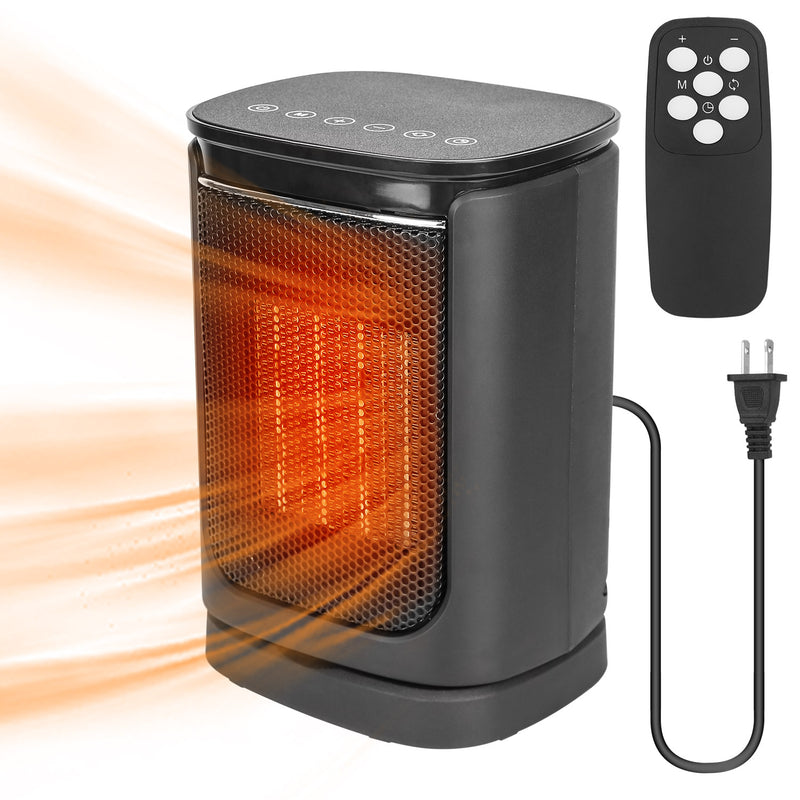 1500W oscillating ceramic space heater with remote