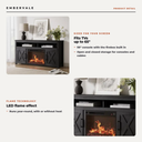 58 Inch Electric Fireplace TV Stand for TVs up to 65 Inch, Farmhouse Media Console — key features