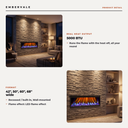 Ultra-Slim Wall Mounted Electric Fireplace, Recessed Linear Fireplace Heater 5000 BTU — key features
