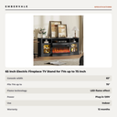 65 Inch Electric Fireplace TV Stand for TVs up to 75 Inch, 3-Sided Glass, Modern Media — specifications