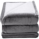 Electric Heated Throw Blanket, 5 Heat Levels, Soft Flannel Sherpa, Auto Shut-Off and Overheat Protection for Sofa and Bed