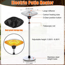 Freestanding stainless steel electric patio heater with dome reflector, view 2