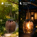 IP65 weatherproof bronze lanterns hung on a patio, in a garden, on a porch and on a balcony