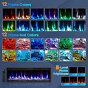 42 inch electric fireplace flame colors, ember bed colors and brightness levels