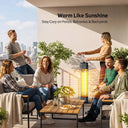 34-inch 1500W infrared patio heater tower, view 3