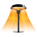 Outdoor Heater, Electric Tabletop Heaters Tip-Over Protection, IP44 Waterproof, 1500W Infrared Patio Heater, Hammered