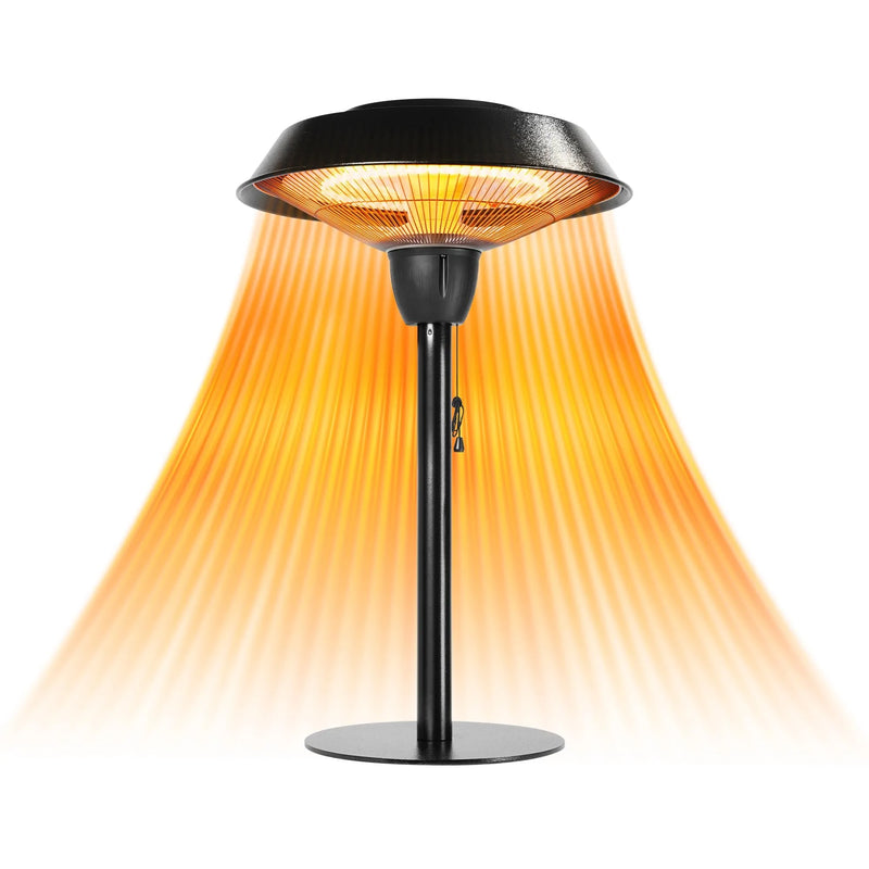 Outdoor Heater, Electric Tabletop Heaters Tip-Over Protection, IP44 Waterproof, 1500W Infrared Patio Heater, Hammered