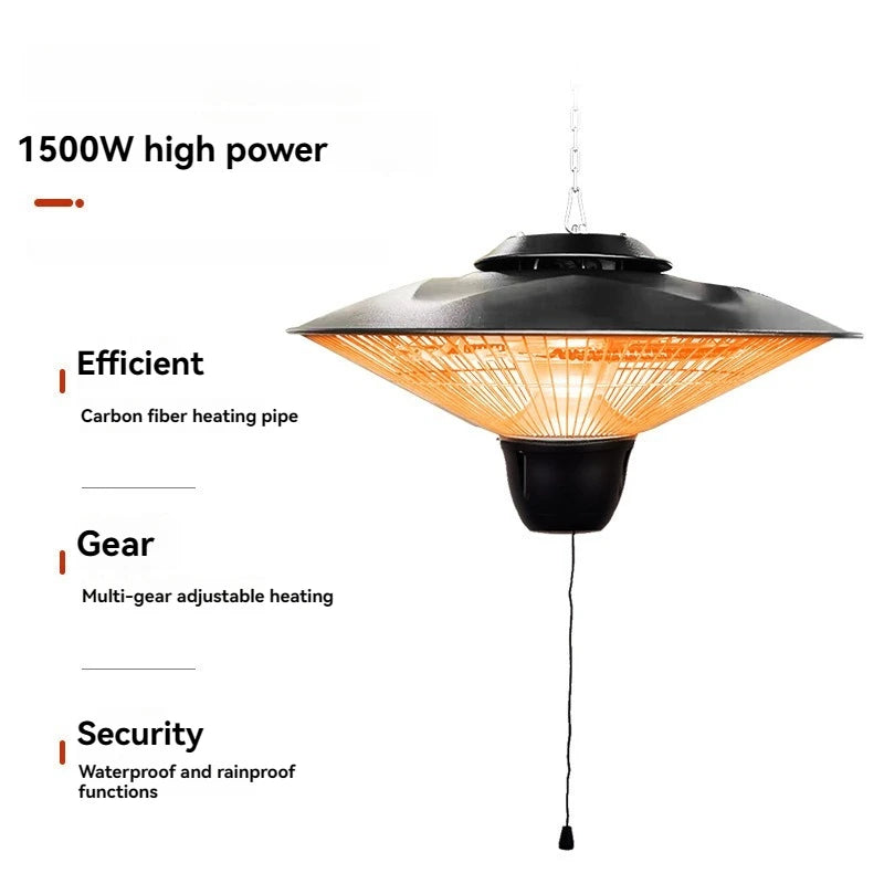 1500W hanging waterproof electric patio heater