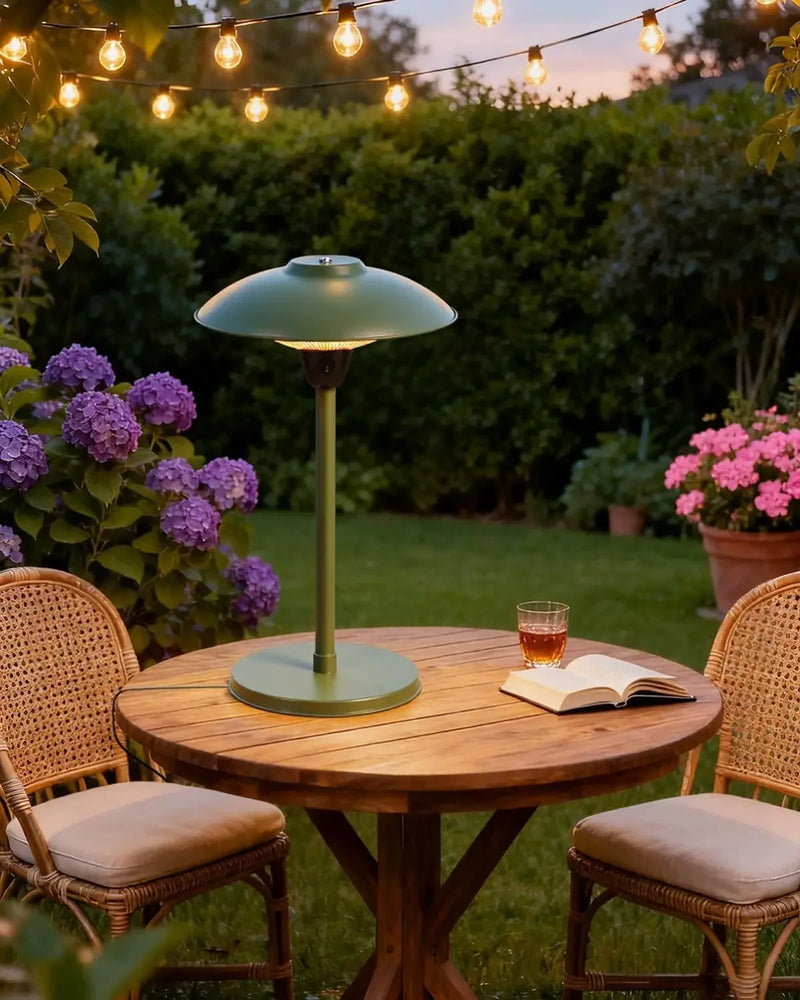 Electric Patio Heater, 1500W Portable Tabletop Infrared Heater 3 Power Levels, IP55 Waterproof Outdoor Heater for