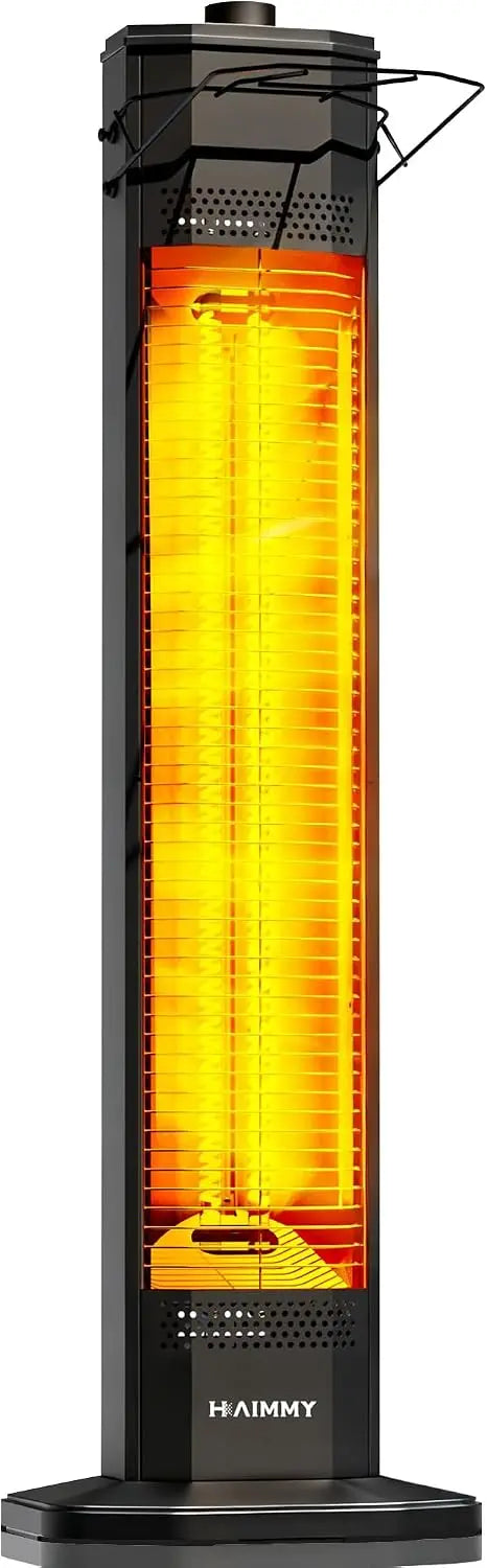 34 inch standing electric patio heater with 3 heat levels