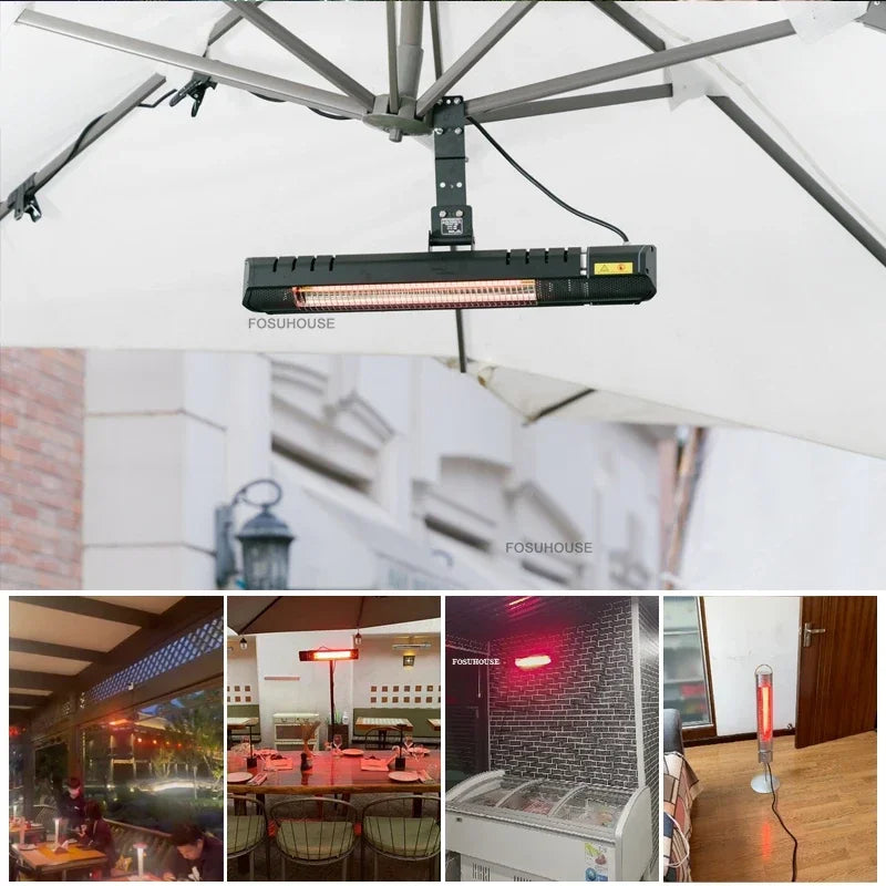 Wall-mounted radiant patio heater — product detail