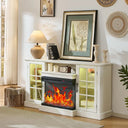 59 Inch Electric Fireplace TV Stand, Modern Media Console Entertainment Center, Storage Cabinets for Living Rooms