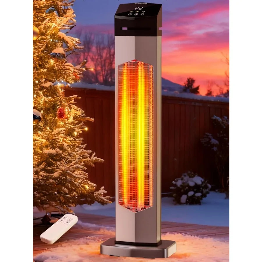 37-inch 1500W infrared patio heater tower