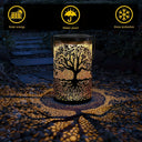 Vintage solar lantern with tree-of-life cut-out, photo 4