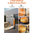 1500W freestanding infrared patio heater tower, view 2