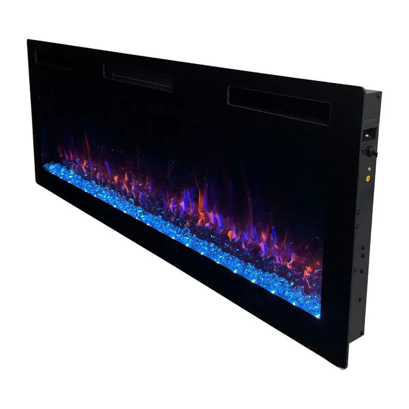 Slim insert wall mounted electric fireplace product view