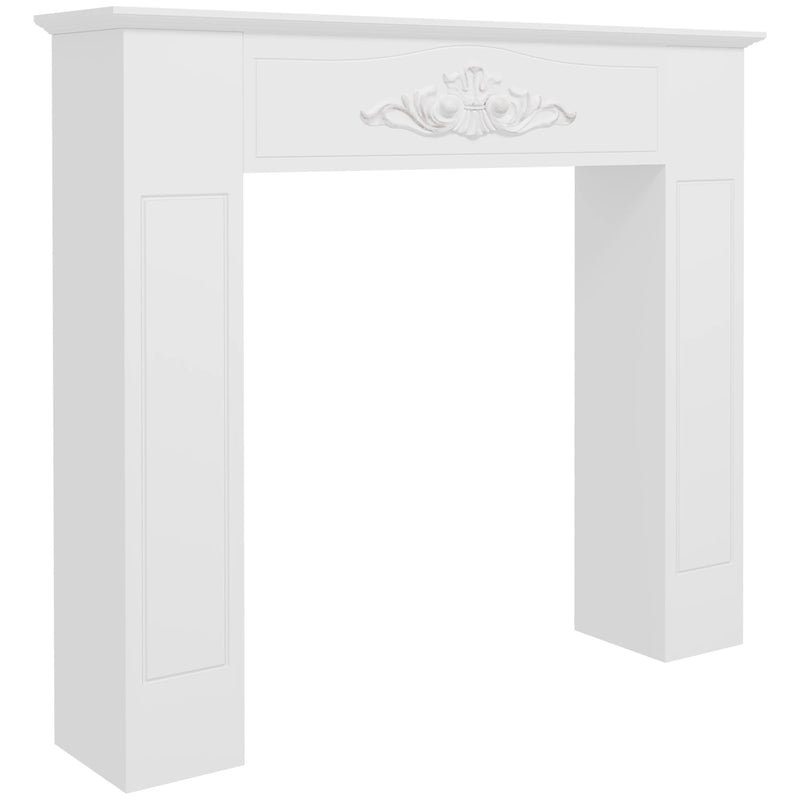 45 inch white freestanding fireplace mantel surround