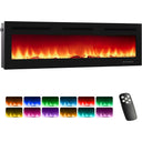 Wall mounted and recessed linear electric fireplace product view
