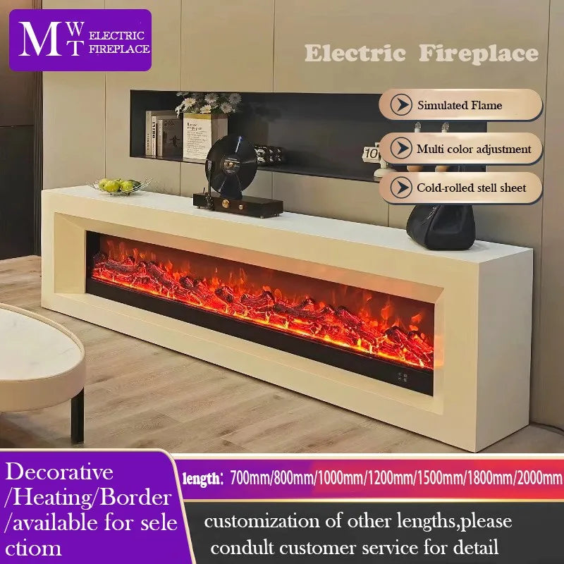 French style freestanding electric fireplace cabinet with 3D flame