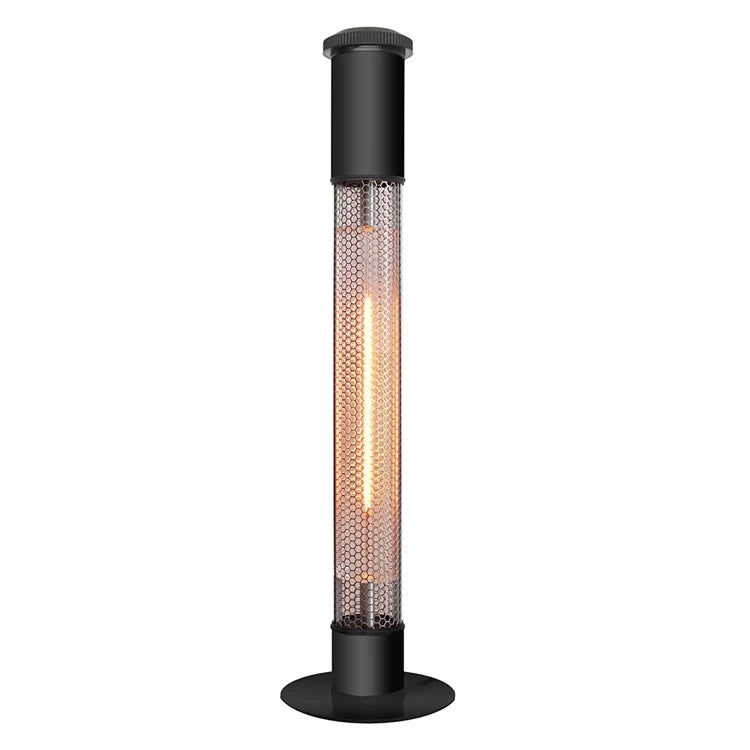 Black freestanding infrared electric patio heater