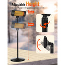 1500W standing infrared patio heater on a pole stand, view 4