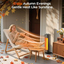 27-inch 1200W infrared patio heater tower, view 3