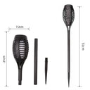Dimensions of the solar flame torch: 21cm head, 51cm assembled height, 7.2cm wide