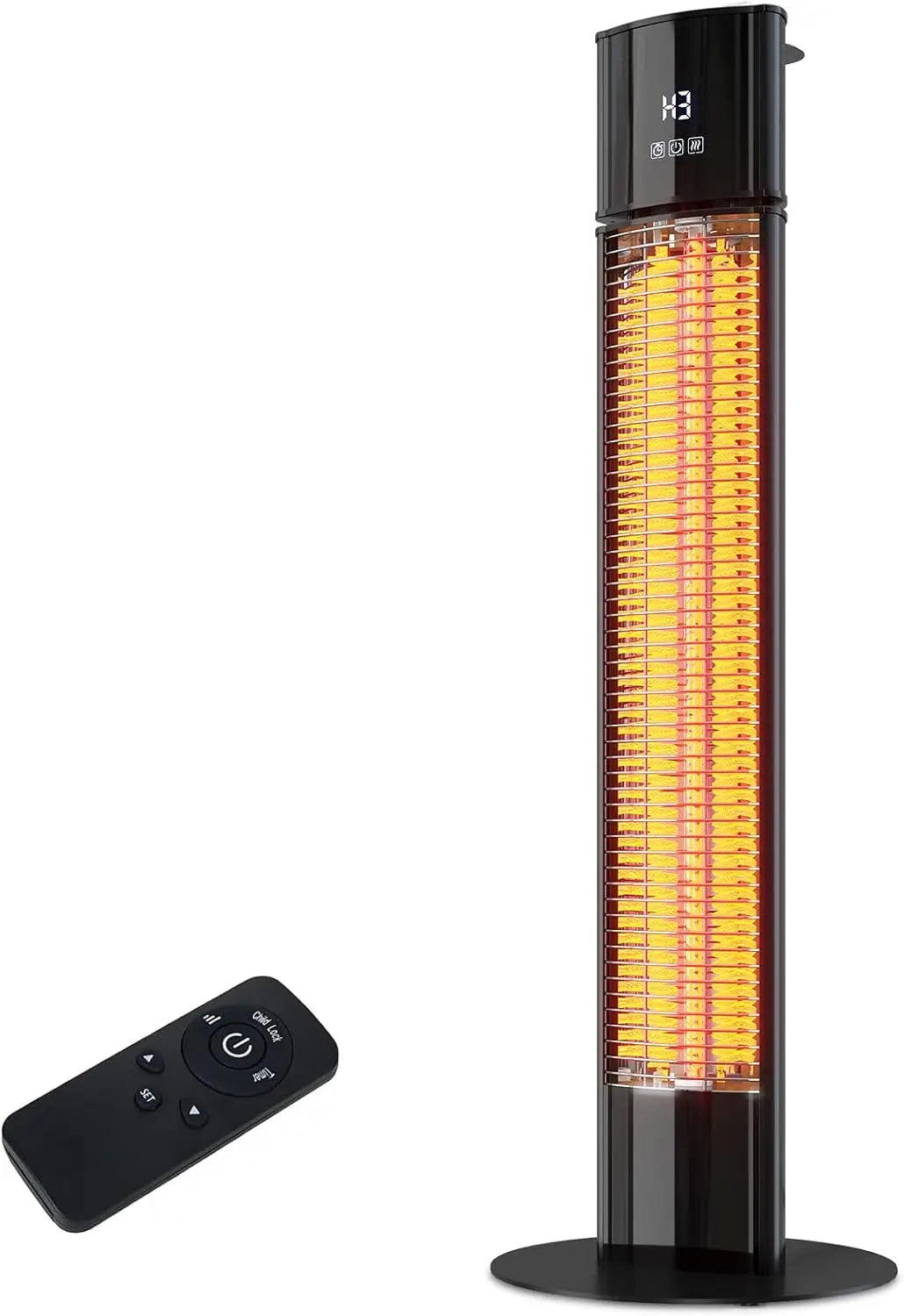 38.5-inch 1500W portable infrared patio heater tower