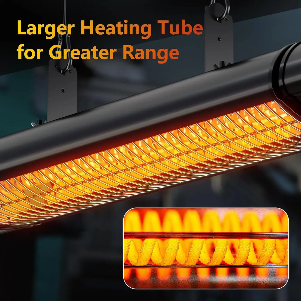 1500W hanging infrared patio heater, view 2