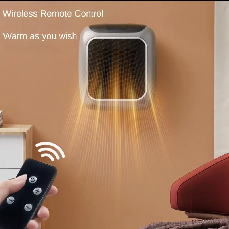 Faster Mini Heater for Home Small Bathroom Heating Fans Wall Mounted PTC Ceramic Electric Heater with Remote Control